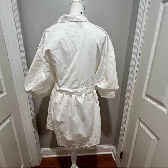 NWT English Factory puff sleeve collared mini dress oversized size medium - Picture 12 of 15